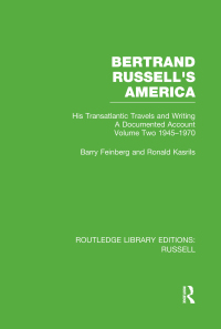 صورة الغلاف: Bertrand Russell's America 1st edition 9780415752732