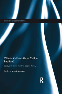 Cover image: What's Critical About Critical Realism? 1st edition 9780415696012