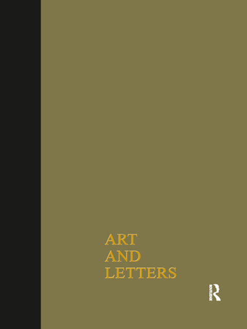 Cover image for book Art & Letters July-Winter 1918
