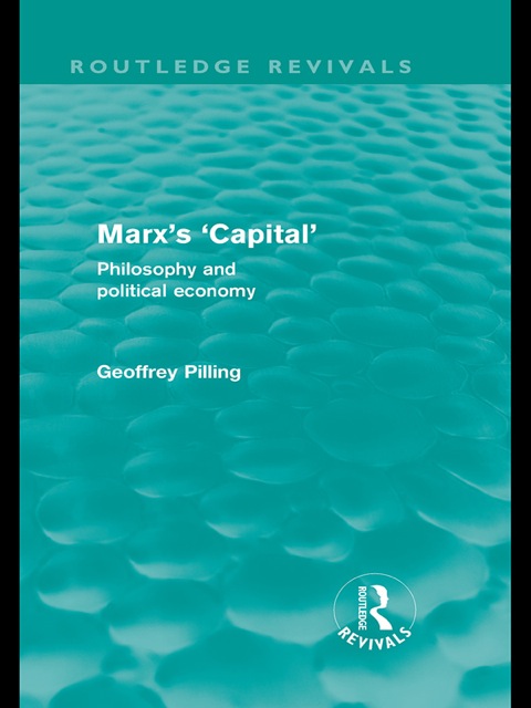 Cover image for book Marx's 'Capital' (Routledge Revivals)