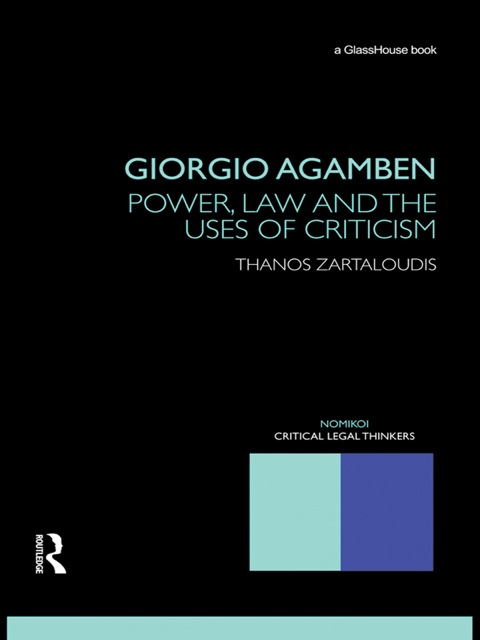 Cover image for book Giorgio Agamben