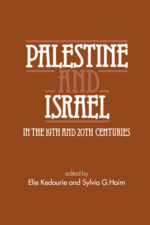 Cover image for book Palestine and Israel in the 19th and 20th Centuries
