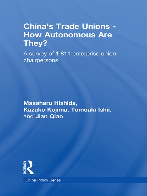 Cover image for book China's Trade Unions - How Autonomous Are They?