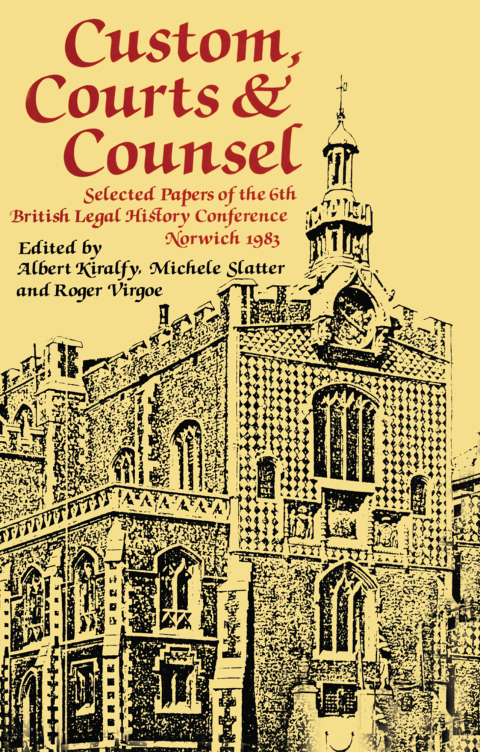 Cover image for book Custom, Courts, and Counsel