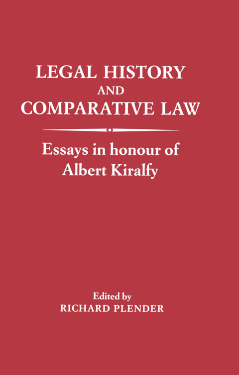 Cover image for book Legal History and Comparative Law