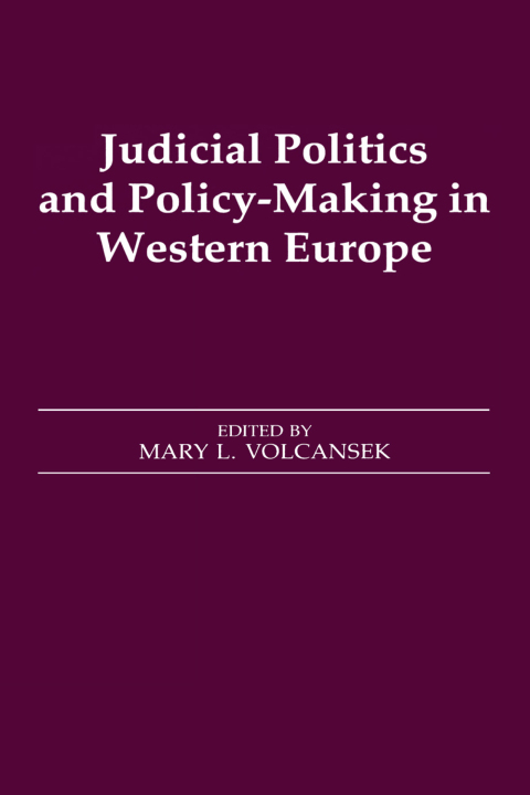 Cover image for book Judicial Politics and Policy-making in Western Europe
