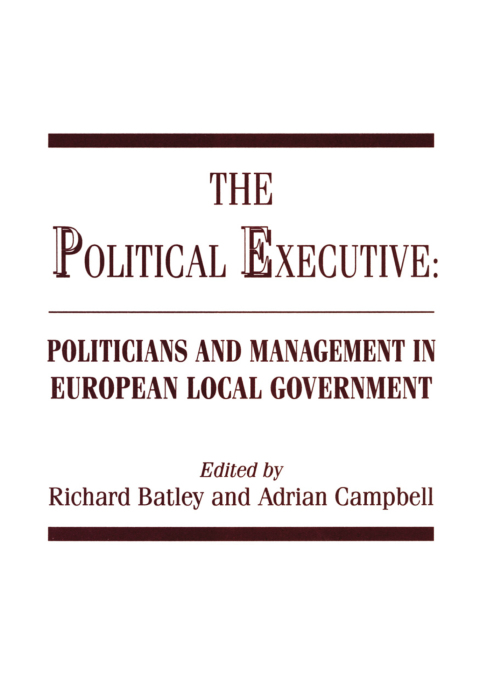 Cover image for book The Political Executive