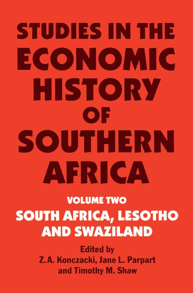 Studies in the Economic History of Southern Africa