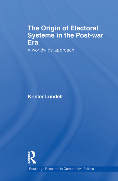 Cover image for book The Origin of Electoral Systems in the Postwar Era