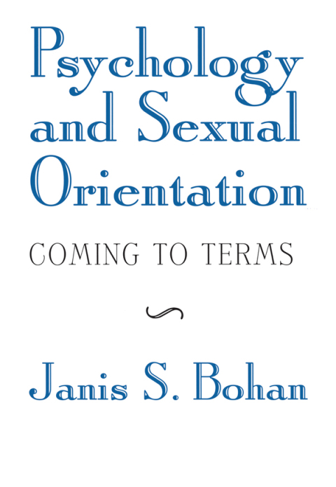 Cover image for book Psychology and Sexual Orientation