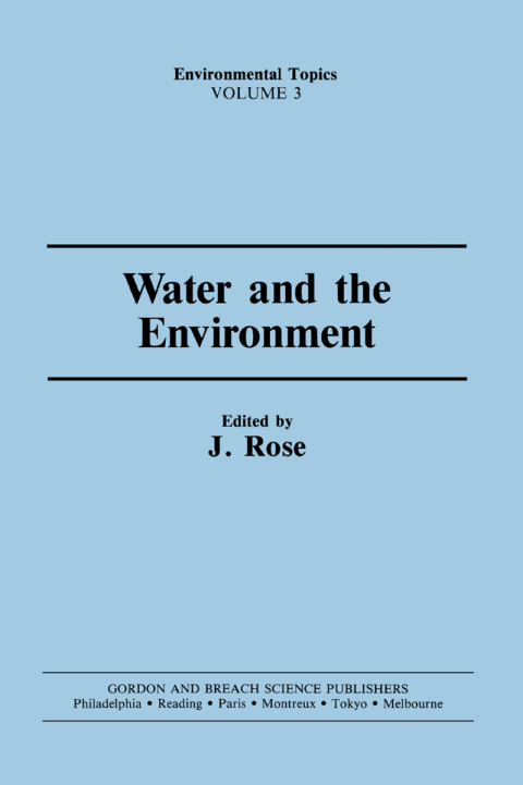 Cover image for book Water and the Environment