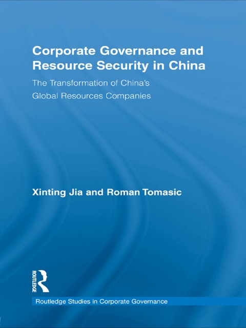 Cover image for book Corporate Governance and Resource Security in China