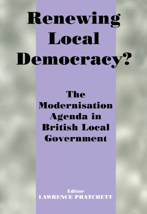 Cover image for book Renewing Local Democracy?