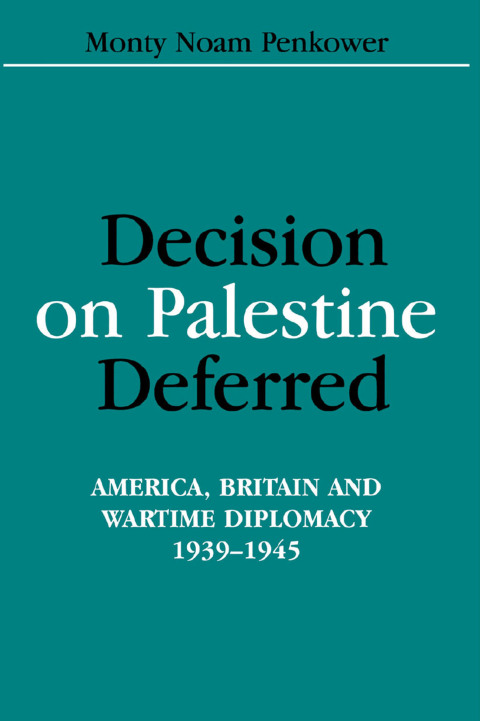 Cover image for book Decision on Palestine Deferred