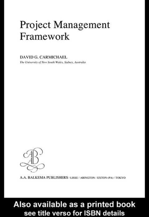 Cover image for book Project Management Framework