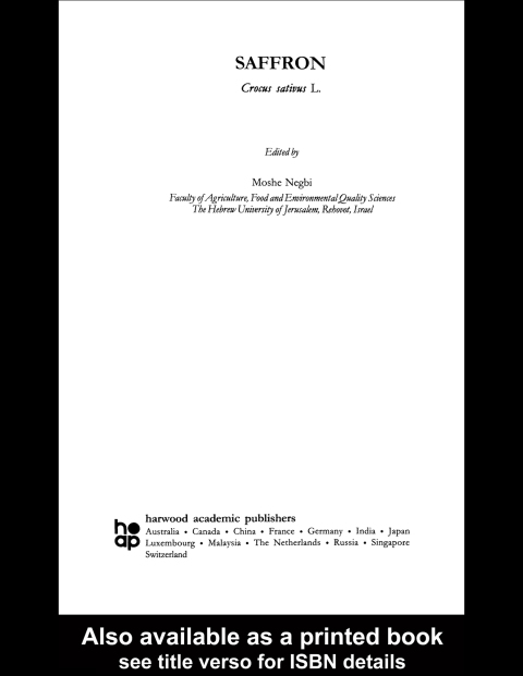 Cover image for book Saffron