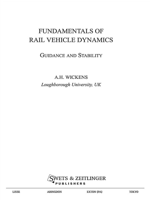 Cover image for book Fundamentals of Rail Vehicle Dynamics