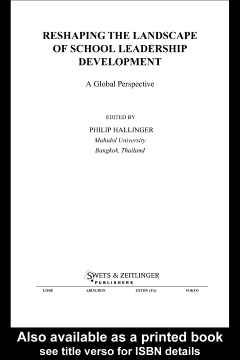 Reshaping the Landscape of School Leadership Development 