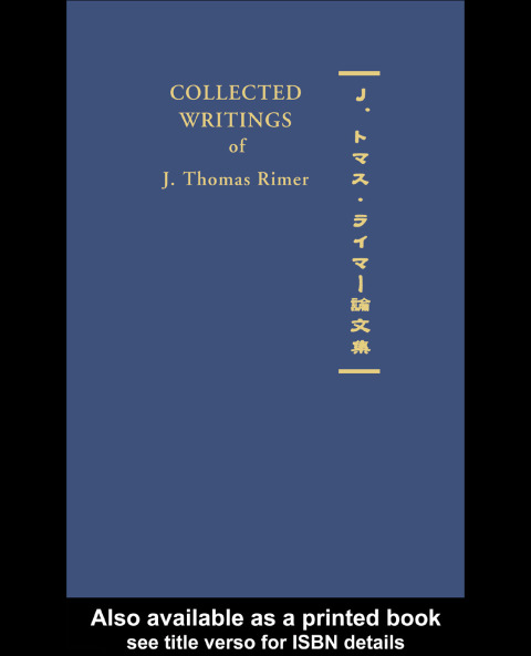 Cover image for book Collected Writings of J. Thomas Rimer