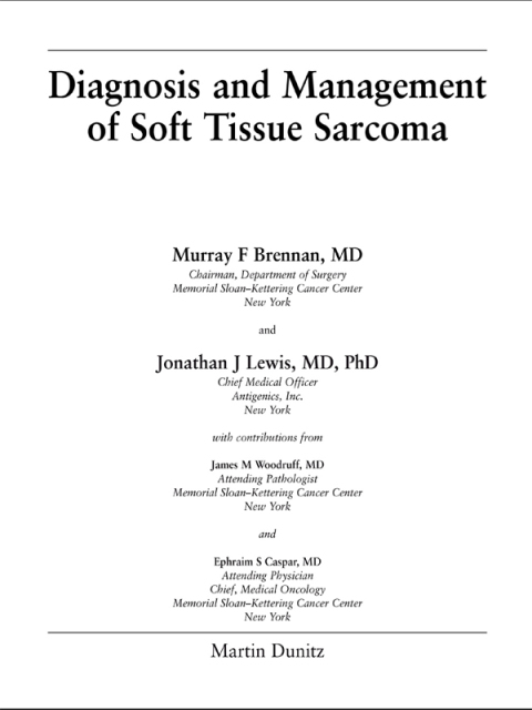 Cover image for book Diagnosis and Management of Soft Tissue Sarcoma