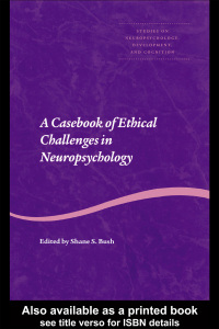 Cover image: A Casebook of Ethical Challenges in Neuropsychology 1st edition 9789026519741
