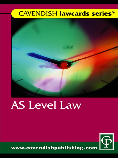 Cover image for book Cavendish: AS Level Lawcard
