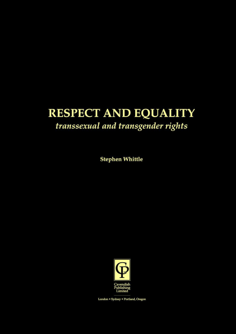 Cover image for book Respect and Equality