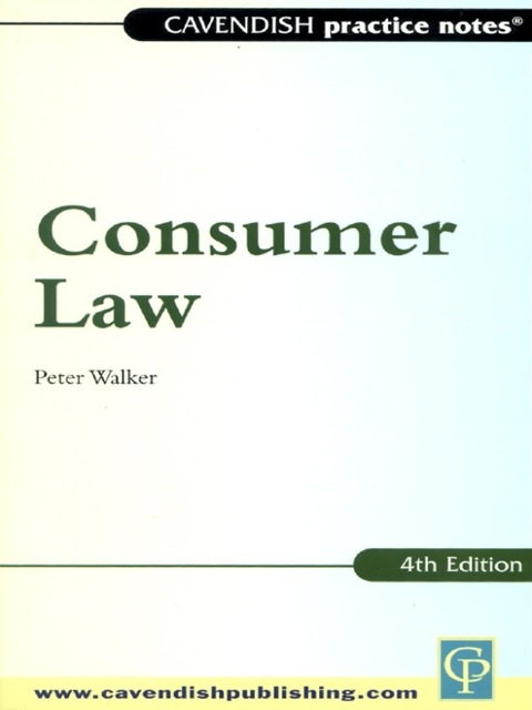 Cover image for book Practice Notes on Consumer Law