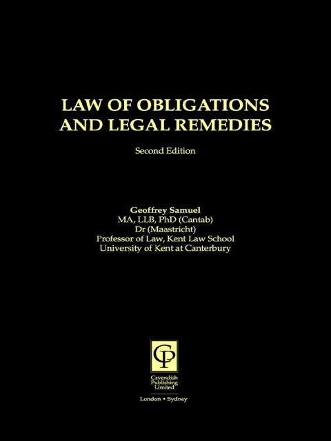 Cover image for book Law of Obligations & Legal Remedies