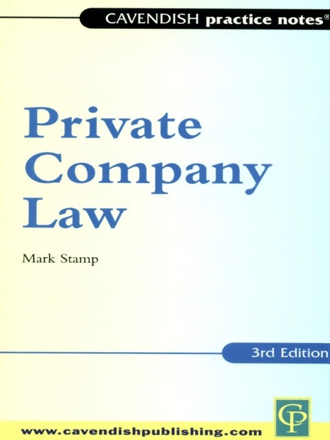 Cover image for book Practice Notes on Private Company Law