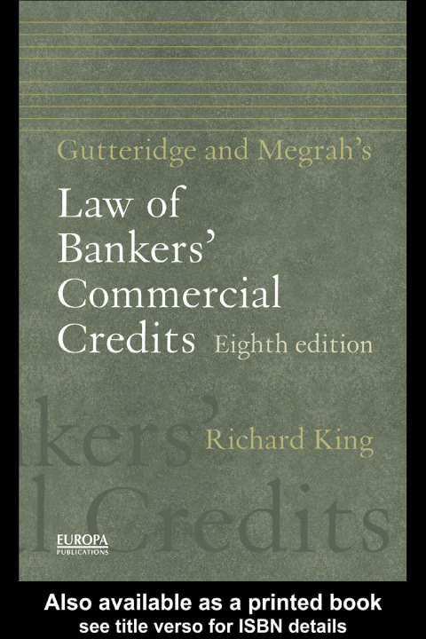 Cover image for book Gutteridge and Megrah's Law of Bankers' Commercial Credits
