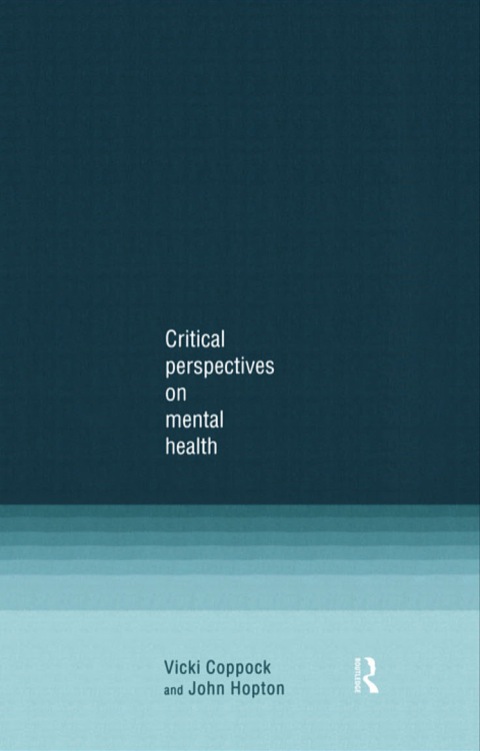 Cover image for book Critical Perspectives on Mental Health