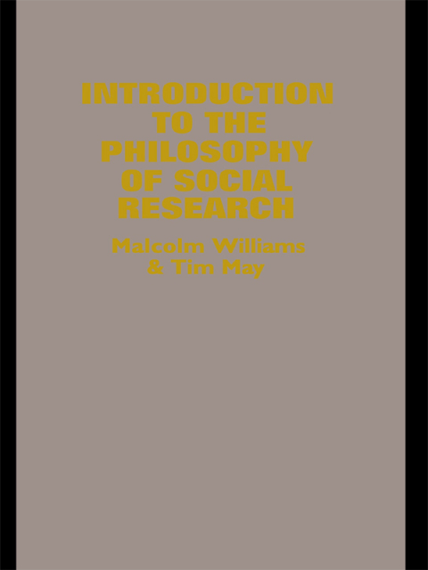 An Introduction To The Philosophy Of Social Research 