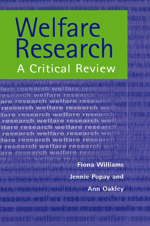 Cover image for book Welfare Research
