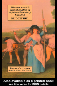 Cover image: Women, Work And Sexual Politics In Eighteenth-Century England 1st edition 9781138179714