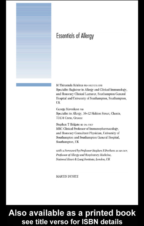 Cover image for book Essentials of Allergy