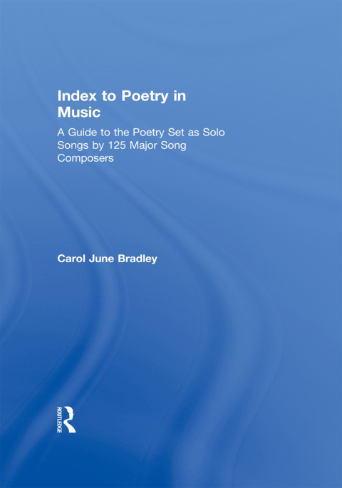 Cover image for book Index to Poetry in Music