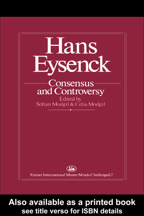 Cover image for book Hans Eysenck: Consensus And Controversy