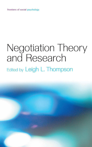 Negotiation Theory and Research