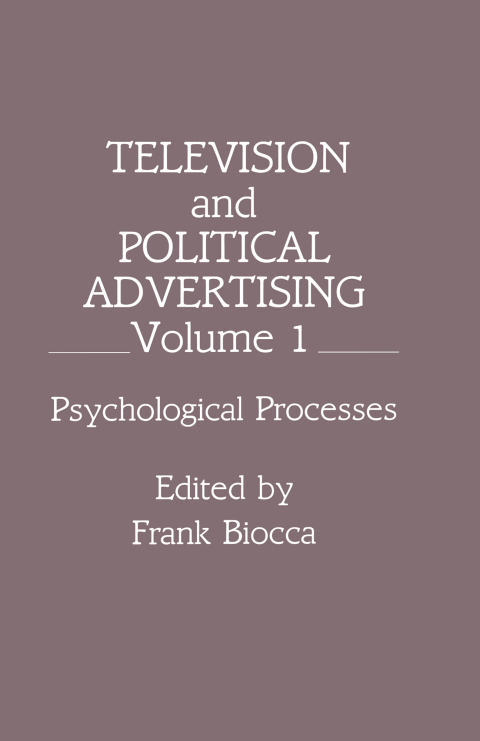 Cover image for book Television and Political Advertising