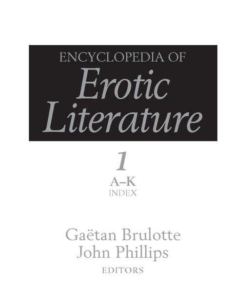 Cover image for book Encyclopedia of Erotic Literature