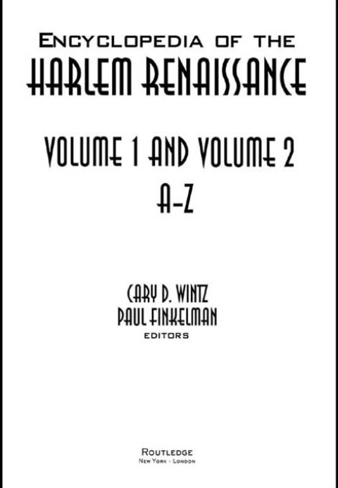 Cover image for book Encyclopedia of the Harlem Renaissance