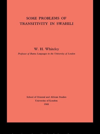Some Problems of Transitivity in Swahili