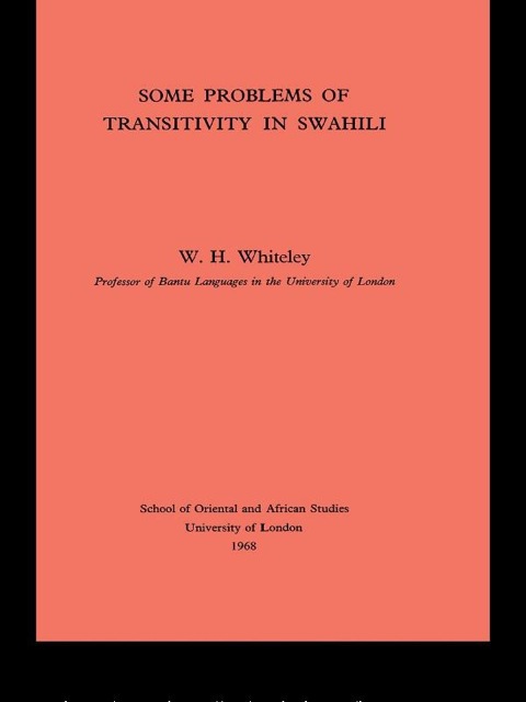 Cover image for book Some Problems of Transitivity in Swahili