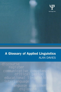 Titelbild: A Glossary of Applied Linguistics 1st edition 9780805857290