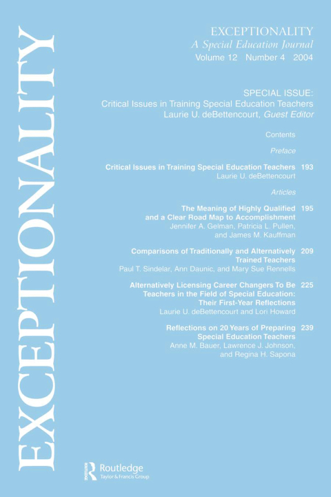 Cover image for book Critical Issues in Training Special Education Teachers