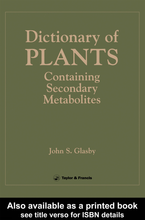 Cover image for book Directory Of Plants Containing Secondary Metabolites