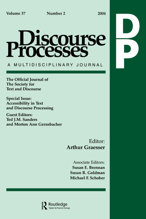 Cover image for book Accessibility in Text and Discourse Processing