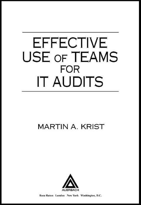 Cover image for book Effective Use of Teams for IT Audits