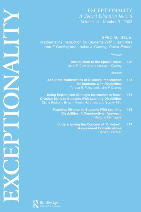 Cover image for book Mathematics Instruction for Students With Disabilities